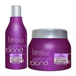 Ficha técnica e caractérísticas do produto Kit Manutenção Desamarelador Platinum Blond Shampoo e Máscara 300ml - Forever Liss