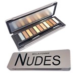 Ficha técnica e caractérísticas do produto Kit Maquiagem Paleta Sombra Fosca Nude - Bella Femme