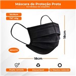 Ficha técnica e caractérísticas do produto Kit Máscara de TNT Preta Descartável Dupla C/ Elástico 10 Unidades - Rca