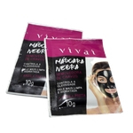 Ficha técnica e caractérísticas do produto Kit Máscara Facial Negra de Argila Removedora de Cravos Vivai