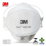 Ficha técnica e caractérísticas do produto Kit 3 Máscara N95 3M Respirador N95 Pff2s 3M 9320 BR Aura Prot Inmetro CA 30.592