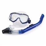 Ficha técnica e caractérísticas do produto Kit Máscara Snorkel Gaia Azul - Mormaii
