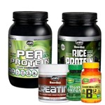 Ficha técnica e caractérísticas do produto Kit Massa Muscular Vegana Pea + Rice Protein Unilife