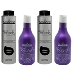 Ficha técnica e caractérísticas do produto Kit 2 Matizador Blonde Platinum + 2 Black BVlack Platinum Nuance 500ml Cada