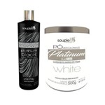 Ficha técnica e caractérísticas do produto Kit Matizador Platinum Black 300 Ml + Pó Descolorante Branco Souple Liss