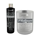 Ficha técnica e caractérísticas do produto Kit Matizador Platinum Black 300 Ml + Pó Descolorante Prata Souple Liss