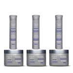 Ficha técnica e caractérísticas do produto Kit Matizador 3 Shampoo + 3 Máscaras Violeta Belkit - Belkit Cosméticos