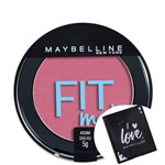 Ficha técnica e caractérísticas do produto Kit Maybelline Fit Me! 05 Assim Sou eu - Blush Cintilante 5g+Maybelline I Love-Espelho de Bolsa