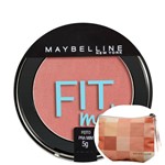 Ficha técnica e caractérísticas do produto Kit Maybelline Fit Me! 06 Feito para Mim - Blush Cintilante 5g+Maybelline Fit Me!-Nécessaire