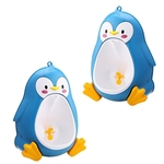 Ficha técnica e caractérísticas do produto Kit 2 Mictorios Infantis Pinguim Azul Divertido De Parede Original