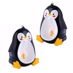Ficha técnica e caractérísticas do produto Kit 2 Mictorios Infantis Pinguim Preto Divertido De Parede Original