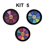 Ficha técnica e caractérísticas do produto Kit 3 Mini Paletas de Sombra Ruby Rose Magic Sky e Rainbow
