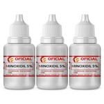 Kit 3 Minoxidil 5% Loção Capilar com Propilenoglicol 120Ml