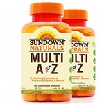 Ficha técnica e caractérísticas do produto Kit 2 Multi A-Z Mix de Vitaminas e Minerais Sundown 120 cápsulas