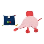 Ficha técnica e caractérísticas do produto Kit 2 Naninha Com Prendedor Chupeta E Chocalho Zip Toys