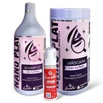 Kit Nano Platinum Shampoo1l + Máscara1l + Sérum 100ml Louhi Cosméticos