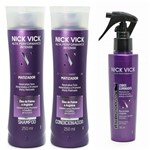 Ficha técnica e caractérísticas do produto Kit NICK VICK Matizador Shampoo Cond e Leite Condicionante - Nick Vick