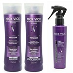 Ficha técnica e caractérísticas do produto Kit NICK VICK Matizador Shampoo Cond e Leite Condicionante