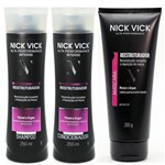 Ficha técnica e caractérísticas do produto Kit Nick Vick Reestruturador Shampoo Condicionador e Mascara - Nick & Vick