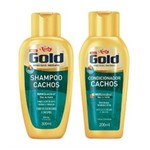 Kit Niely Gold Cachos Shampoo Sem Sal 300ml + Condicionador 200ml