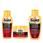 Ficha técnica e caractérísticas do produto Kit Niely Gold Compridos + Fortes Shampoo + Condicionador + Máscara