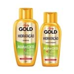 Ficha técnica e caractérísticas do produto Kit Niely Gold Hidratação Água de Coco Shampoo 300ml + Condicionador 200ml