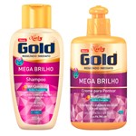 Ficha técnica e caractérísticas do produto Kit Niely Gold Mega Brilho Shampoo 300ml + Creme para Pentear 280ml