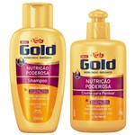 Ficha técnica e caractérísticas do produto Kit Niely Gold Nutrição Poderosa Shampoo 300ml + Creme para Pentear 280ml - Niely