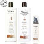 Ficha técnica e caractérísticas do produto Kit Nioxin Sistema 4 Cleanser Shampoo 1000ml + Scalp Revitalizer 1000ml + Scalp Tratament 100ml (3 Produtos)