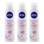 Ficha técnica e caractérísticas do produto Kit Nivea Desodorante Aerosol Dry Comfort 3 Unidades