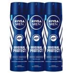 Ficha técnica e caractérísticas do produto Kit Nivea Desodorante Aerosol Men Original Protect 150ml 2 Unidades