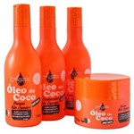 Kit Óleo Coco - Shampoo, Máscara, Condicionador e Leave-In