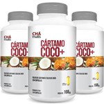 Ficha técnica e caractérísticas do produto Kit 3 Óleo de Cartamo + Óleo de Coco 1000mg Chá Mais 120 Cáps
