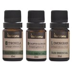 Ficha técnica e caractérísticas do produto Kit 3Oleo Essencial Citronela Eucaliptus Lemongrass - Via Aroma