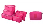 Ficha técnica e caractérísticas do produto Kit Organizador de Mala + Necessaire (Pink)