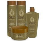 Kit Oro Therapy 24K NatuMaxx Máscara 300g, Shampoo, Condicionador e Leave-in 300ml