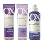 Kit OX Shampoo + Condicionador + Creme de Pentear Fibers Cachos Controlados