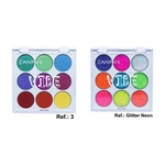 Ficha técnica e caractérísticas do produto Kit Paletas Vibe Neon 03 + Glitter Neon 9 Cores Zanphy ¹