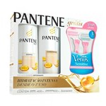 Kit Pantene Hidratação Intensa Shampoo 400ml + Condicionador 200ml + Aparelho Gillette Venus Sensitive