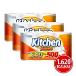 Ficha técnica e caractérísticas do produto Kit Papel Toalha Folha Dupla Kitchen Jumbo 1.620 Folhas Promoção