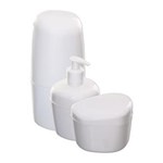 Ficha técnica e caractérísticas do produto Kit para Banheiro com 3 Peças Branco Astra - Branco