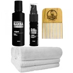 Ficha técnica e caractérísticas do produto Kit Barba Grande Shampoo Pente Garfo Óleo Toalhas Usebarba - Use Barba