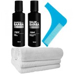 Ficha técnica e caractérísticas do produto Kit Barbeiro Balm Shampoo Alinhador Toalhas Usebarba - Use Barba