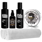 Ficha técnica e caractérísticas do produto Kit para Barbearia Balm 2 Toalhas Shampoo Tônico Usebarba - Use Barba