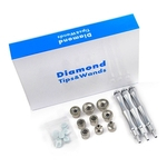 Kit Peeling Diamante 3 Canetas Aço Inoxidável + 9 Ponteiras