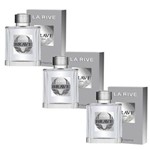 Ficha técnica e caractérísticas do produto Kit 3 Perfume Brave Masculino La Rive Edt 100ml