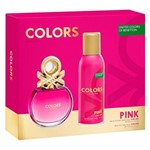 Ficha técnica e caractérísticas do produto Kit Perfume Colors Pink Benetton Feminino Eau de Toilette + Desodorante