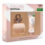 Ficha técnica e caractérísticas do produto Kit Perfume Feminino Colors Rose Benetton EDT 80ml + Body Lotion 75ml