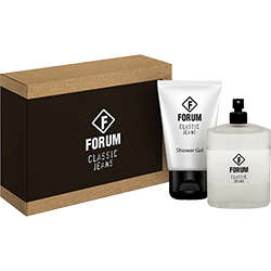 Ficha técnica e caractérísticas do produto Kit Perfume Forum Classic Jeans Unissex 100ml + Shower Gel 90ml