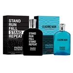 Ficha técnica e caractérísticas do produto Kit Perfume Leading Man e Stad Run Fall M 100ml Paris Riviera